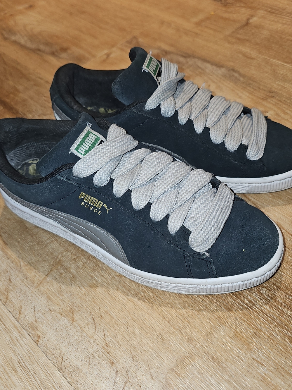 Puma Suede Classic Sneakers in Navy with Gray Accents